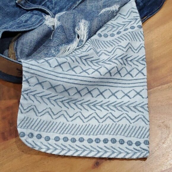 AMERICAN EAGLE OUTFITTERS-VINTAGE HI- RISE FESTIVAL DENIM SHORTS- Size 6 - Picture 14 of 16